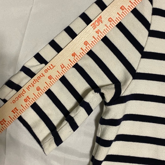 GAP Classic Nautical Navy Striped Cotton Dress with Shoulder Zip – Size L - Picture 11 of 11